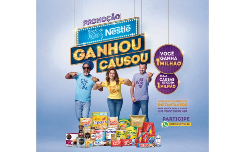 Nestlé lança promoção “Ganhou, Causou”