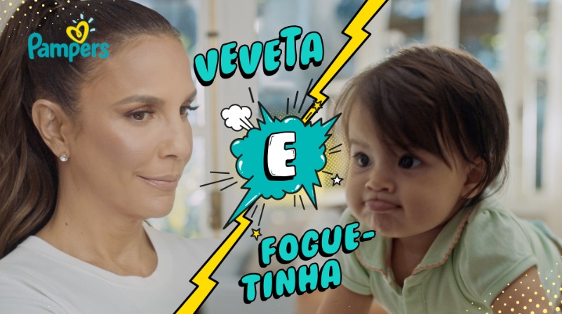 Ivete Sangalo apresenta novo formato de fralda Pampers
