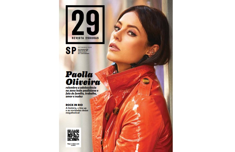 Revista 29HORAS de setembro traz uma entrevista exclusiva com a atriz Paolla Oliveira