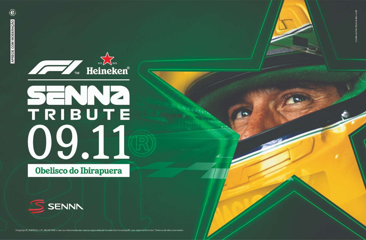 São Paulo receberá tributo a Ayrton Senna, idealizado pela Heineken