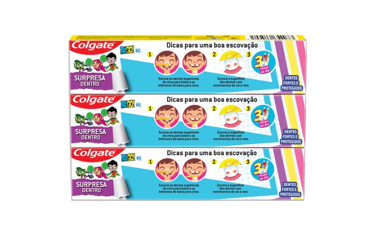 Colgate lança creme dental infantil com os personagens de Jovens Titãs