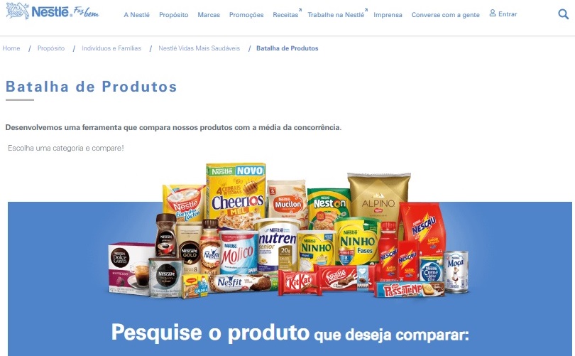 Nestlé lança ferramenta que oferece leitura detalhada do perfil nutricional de seus produtos
