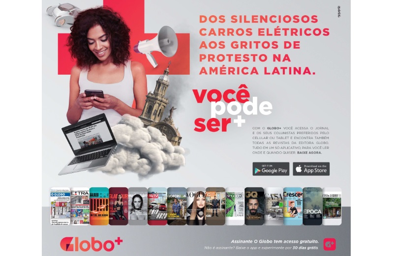 Quintal assina campanha do app Globo+