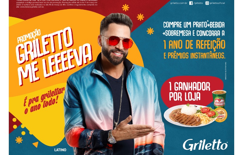 Latino estrela nova campanha do Griletto
