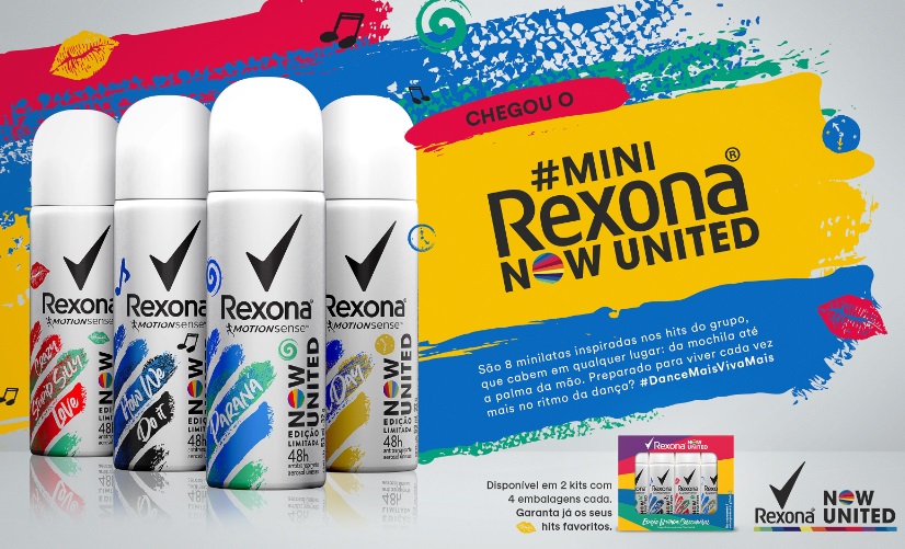 Rexona lança edição limitada de minilatas inspiradas nos maiores hits do grupo Now United