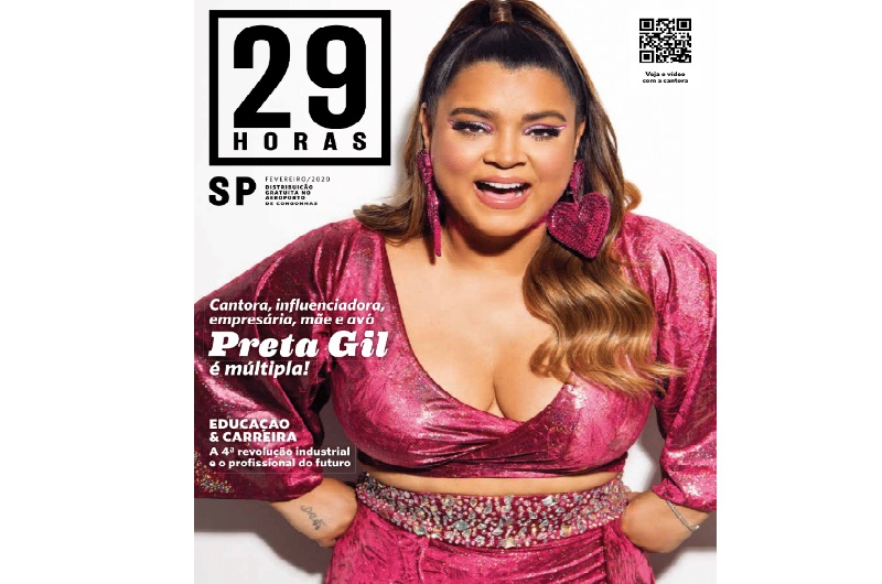 Revista 29HORAS de fevereiro traz uma entrevista exclusiva com Preta Gil
