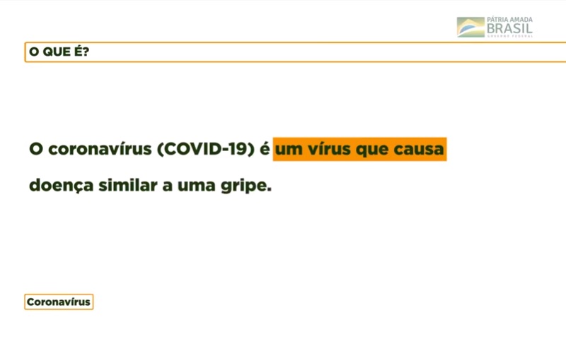 Campanha do Ministério da Saúde sobre o coronavírus é assinada pela Calia