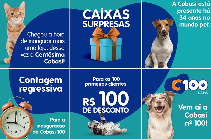 F&Q Brasil assina campanha digital da centésima loja Cobasi