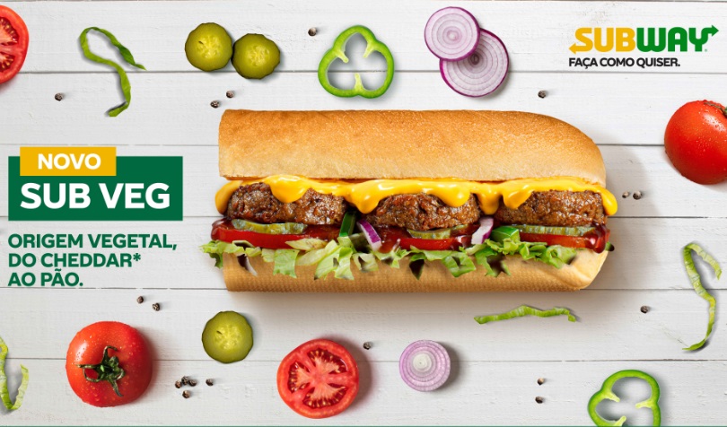 Subway lança seu primeiro sanduíche plant based com proteína vegetal