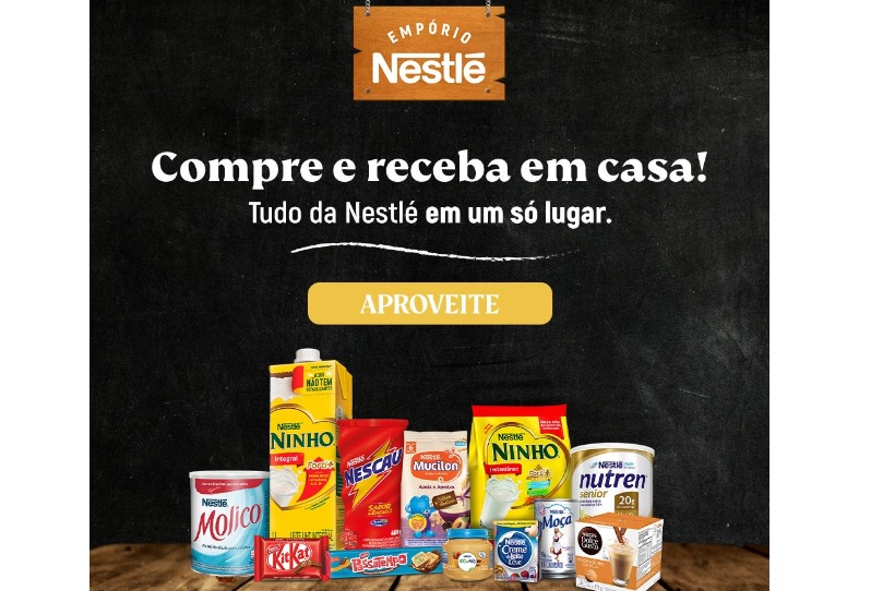 Loja online da Nestlé oferece frete grátis para todos os consumidores e entrega prioritária para idosos