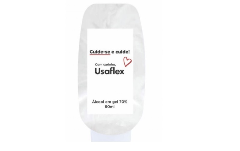 Usaflex fornece álcool gel aos consumidores em compras realizadas via e-commerce