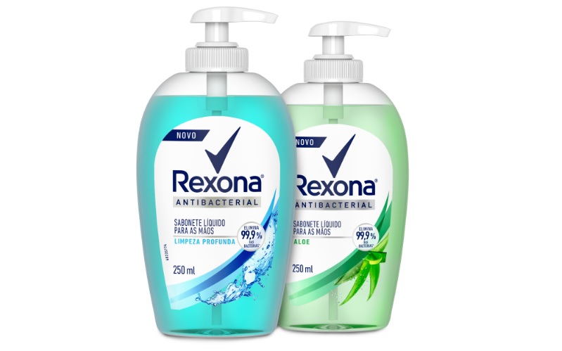 Rexona apresenta nova linha de sabonetes antibacteriano e gel higienizante para as mãos