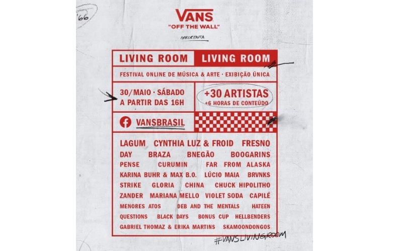 Vans apresenta o festival online de música “Vans Living Room”