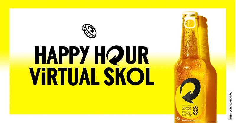 Skol cria solução para manter o tradicional happy hour após o expediente