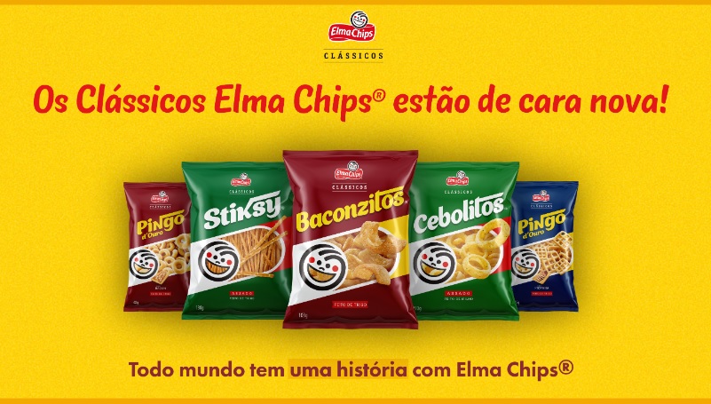 Elma Chips apresenta novo design dos clássicos da marca