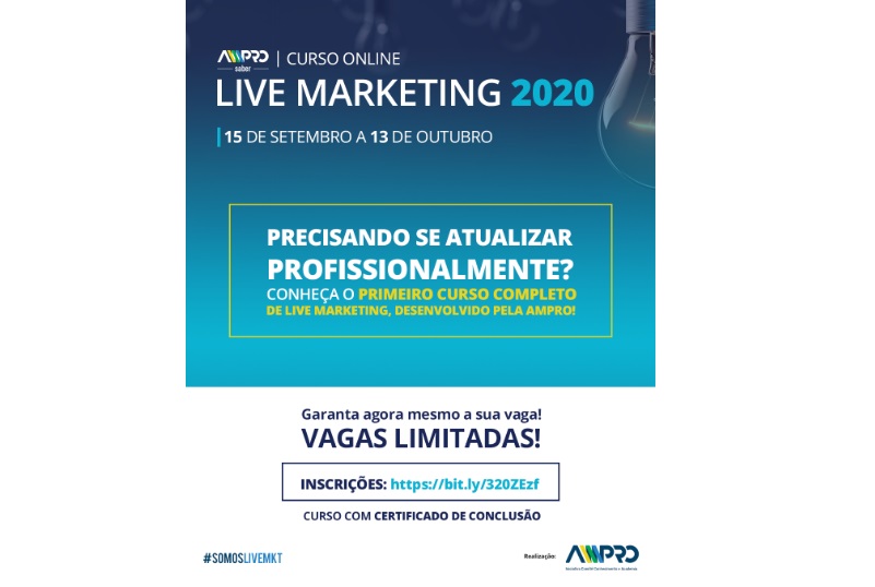 AMPRO lança primeiro curso online completo de Live Marketing