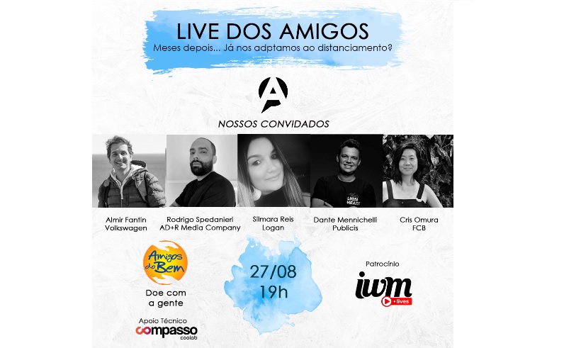 Live dos Amigos recebe Almir Fantin, Rodrigo Spedanieri, Silmara Reis, Dante Mennichelli e Cris Omura