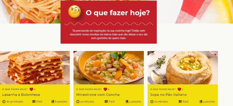 Galo lança portal com as receitas que são hit de sucesso pelo Brasil