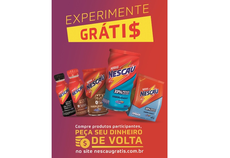 Campanha de Nescau oferece cashback de 100% em produtos com menos açúcar