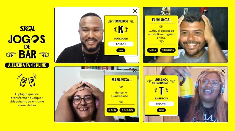 Skol lança jogos de bar online para animar a conversa entre amigos na quarentena