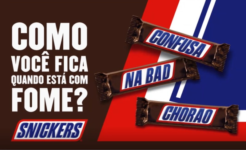 Snickers relança campanha “Você não é você quando está com fome?”