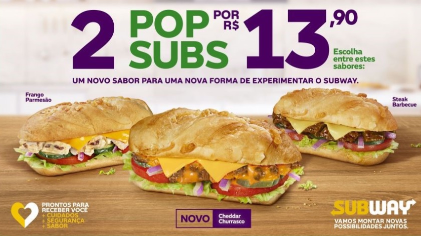 Subway traz um novo sabor para a linha Pop Subs
