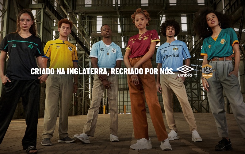 Umbro celebra 125 anos de futebol no Brasil com nova coleção de camisas para seus clubes