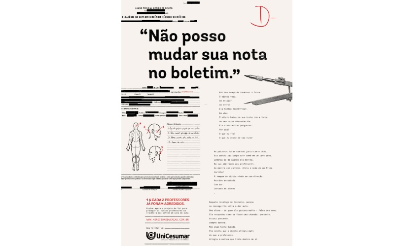Unicesumar e CP+B Brasil lançam ação de conscientização no combate a violência contra o professor