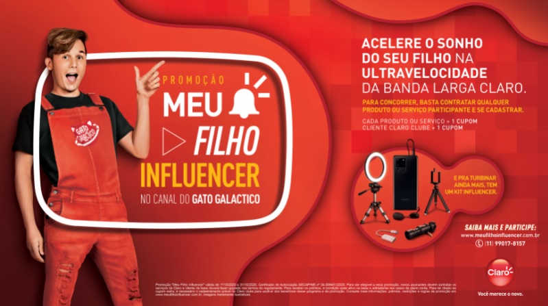 Promoção Meu Filho Influencer  O Gato Galáctico tem uma dica para