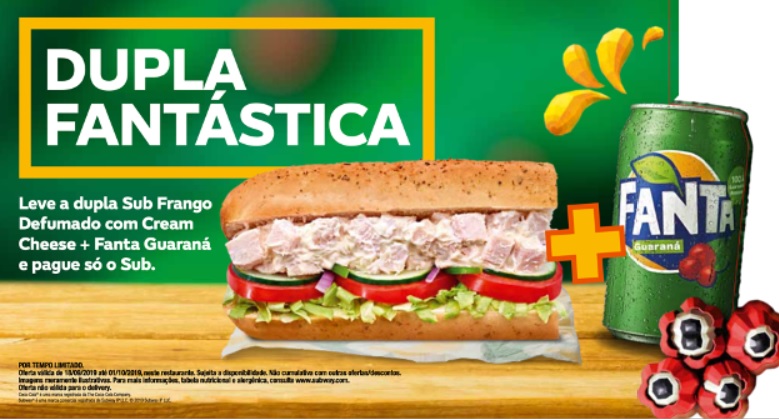 Subway lança promoção ‘Dupla Fantástica’