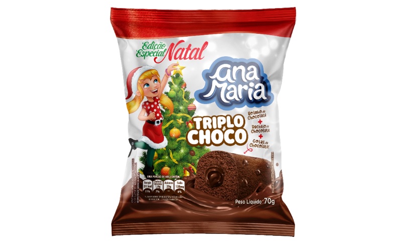 Ana Maria lança edição especial para o Natal com sabor Triplo Chocolate