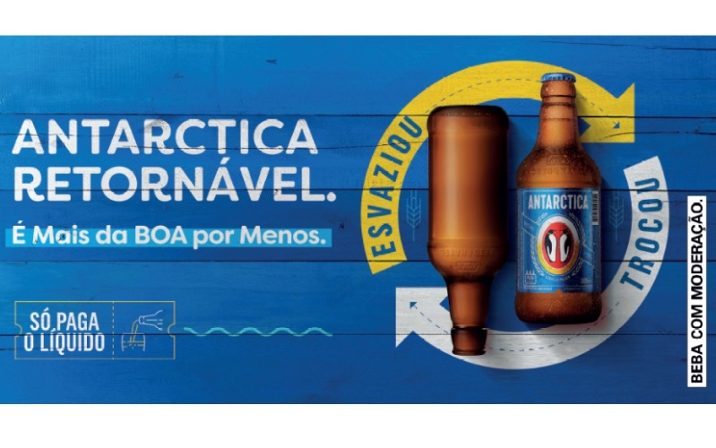 Cerveja Antarctica lança campanha para estimular uso de garrafas retornáveis