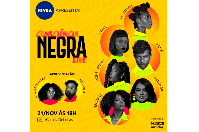 Nivea apresenta Live da Consciência Negra com grandes nomes da música brasileira