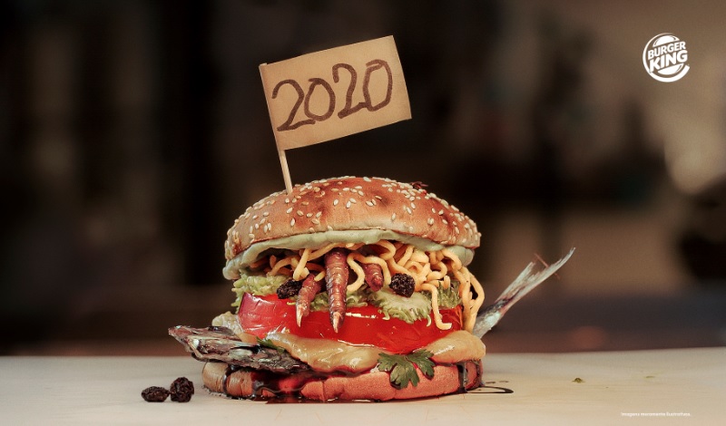 No ano mais difícil de engolir da história, Burger King lança sanduíche com gosto de 2020 
