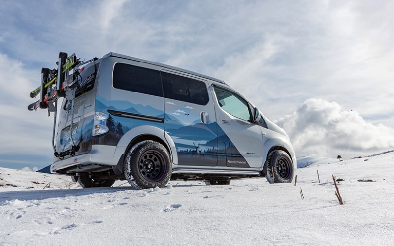 Nissan e-NV200 Winter Camper traz brilho para aventuras geladas