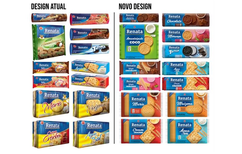 Linha de biscoitos da marca Renata ganha novo design