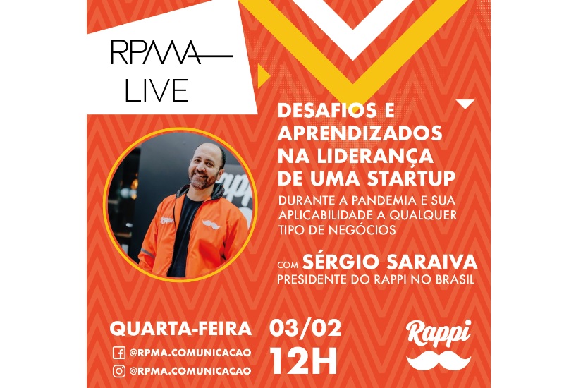 RPMA Comunicação realiza primeira live do ano com presidente do Rappi no Brasil