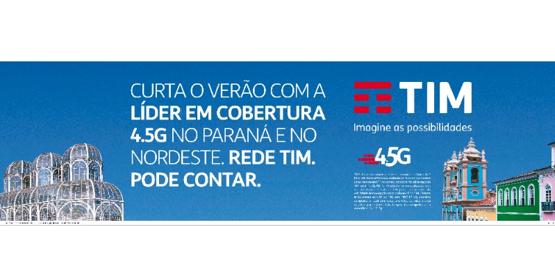 TIM e OpusMúltipla divulgam liderança em cobertura 4.5G pelos céus do Brasil