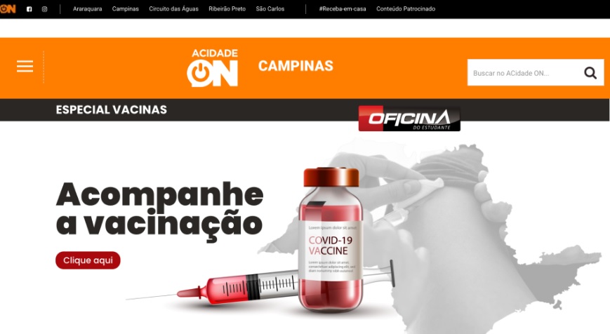 Portal de notícias ACidade ON lança editoria “Especial Vacina” 