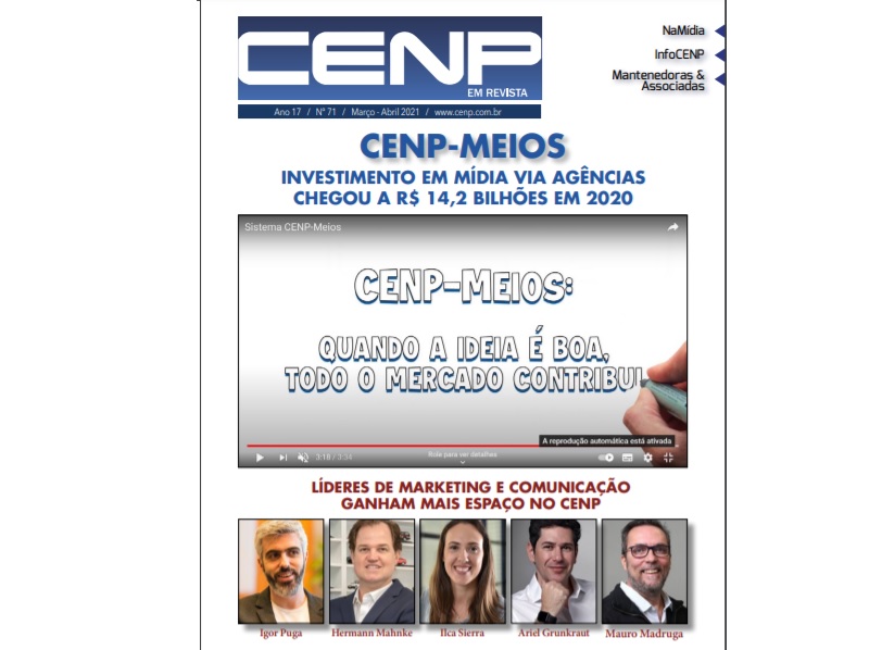 Revista CENP o Investimento em mídia via agências em 2020