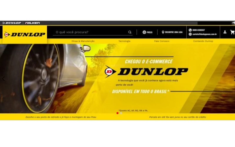 Dunlop Pneus lança e-commerce para facilitar dia a dia dos clientes