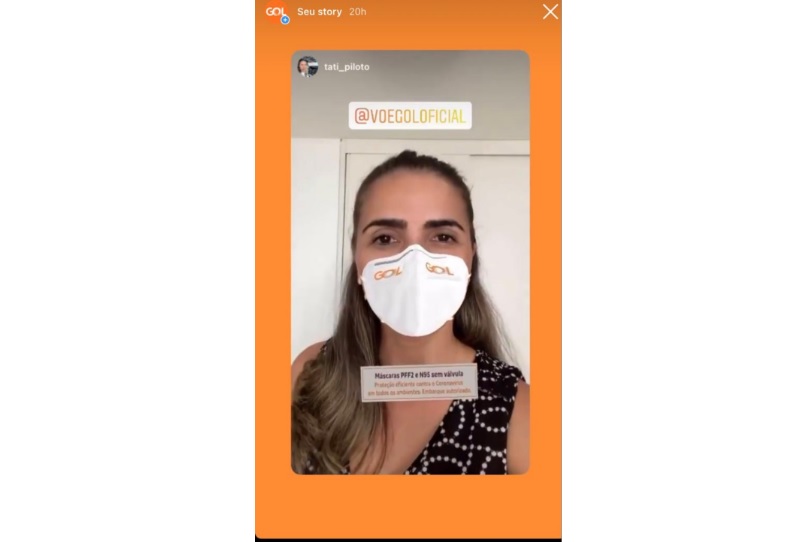 GOL reforça compromisso com a saúde e lança conteúdo especial sobre uso de máscaras no Instagram