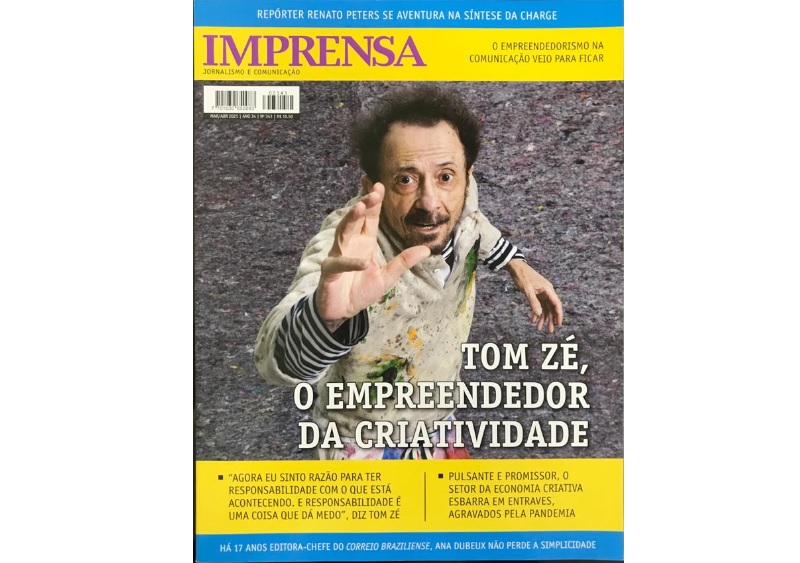 Tom Zé é destaque na Revista Imprensa