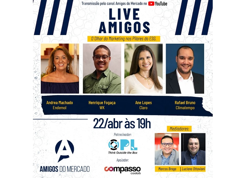 Live dos Amigos recebe Andrea Machado, Henrique Fogaça, Ana Lopes e Rafael Bruno