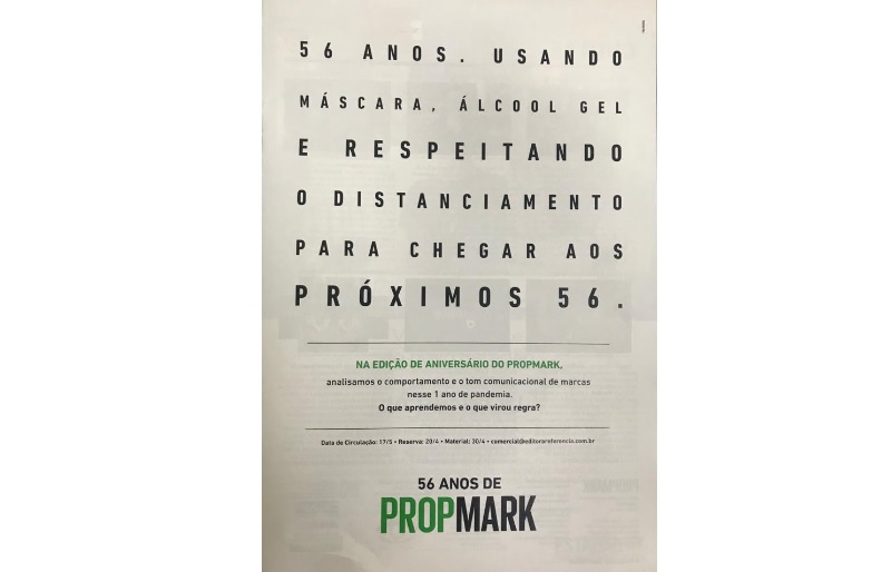 Propmark completa 56 anos e analisa a mudança de comportamento das marcas neste um ano de pandemia