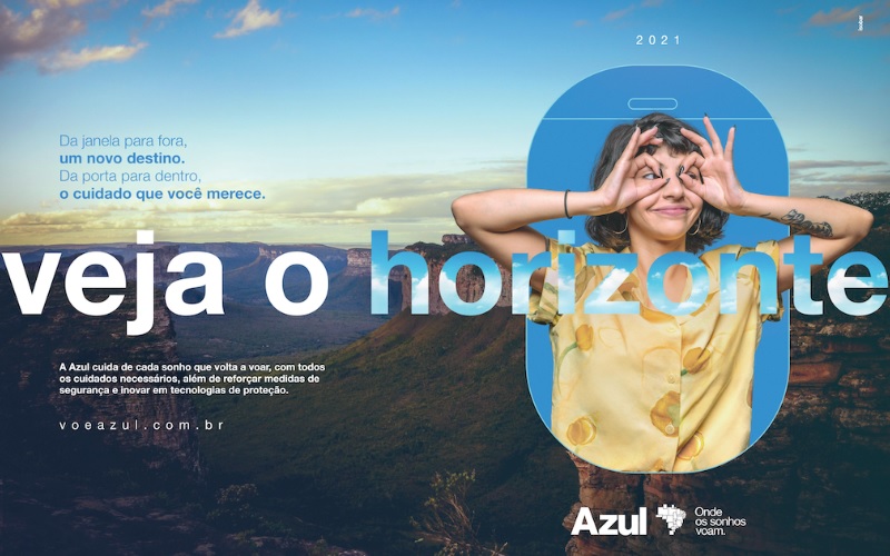 “Veja o Horizonte”, nova campanha da Azul, traça olhar otimista e zeloso para o futuro