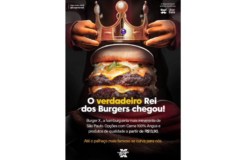 Burger X Brasil aposta pela primeira vez em campanha off-line