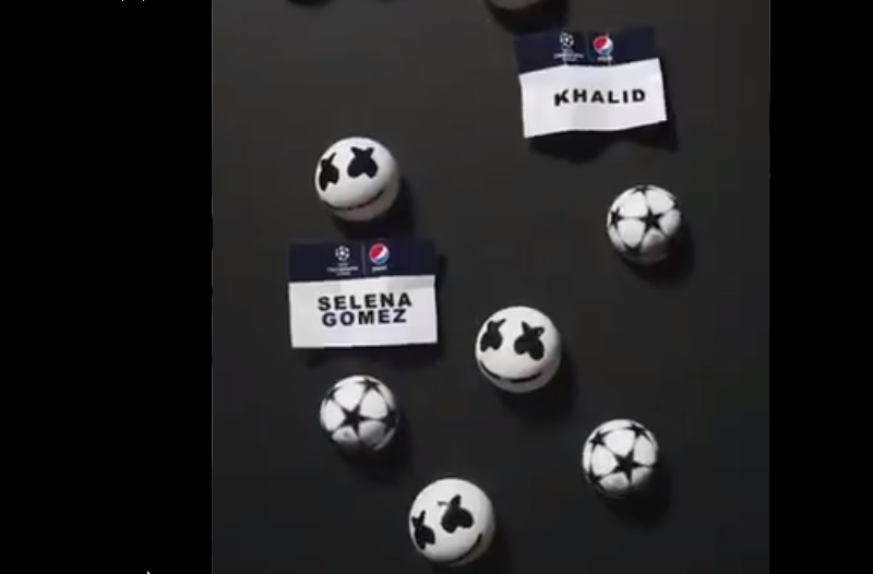 Selena Gomez e Khalid se unirão a Marshmello na cerimônia de abertura da Final da Liga dos Campeões da UEFA, apresentada pela Pepsi