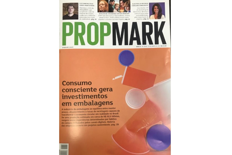 Jornal PropMark traz matéria especial sobre o consumo consciente que gera investimento em embalagens