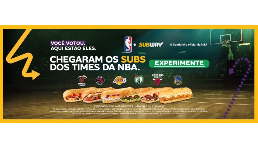 Subway apresenta seis novos Subs em parceria com a NBA